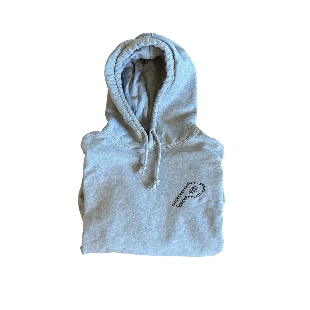 Palace Skateboards Sweatshirt Men’s Large Gray P-Link Chain Hoodie Rare